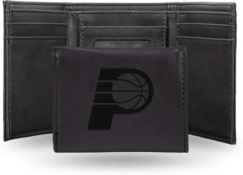 Vista 29 de NBA Rico Industries - Billetera triple grabada con láser y tres pliegues, accesorio para hombre