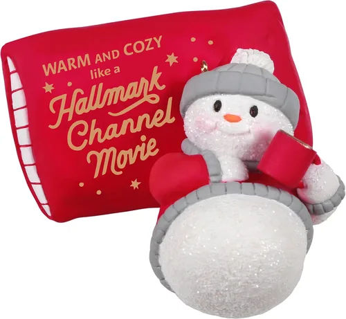 Vista 7 de Hallmark Keepsake Adorno navideño 2022, muñeco de nieve Hallmark Channel Movie Time