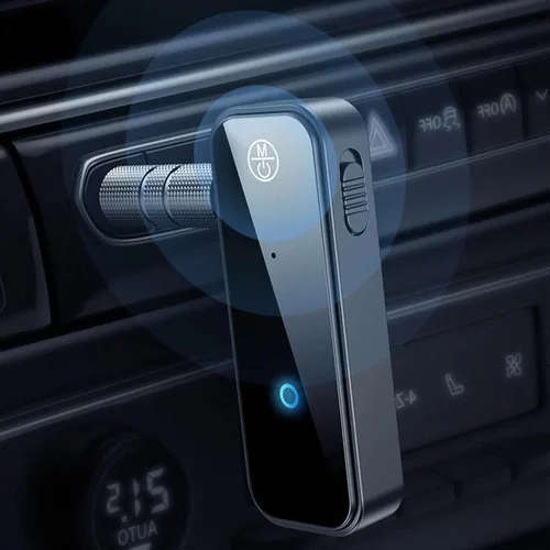 Vista 3 de Transmisor y receptor Bluetooth 5.0, adaptador Bluetooth 2 en 1 de 0.138 in, adaptador AUX de carga USB para TV, altavoz de coche, hogar, PC estéreo