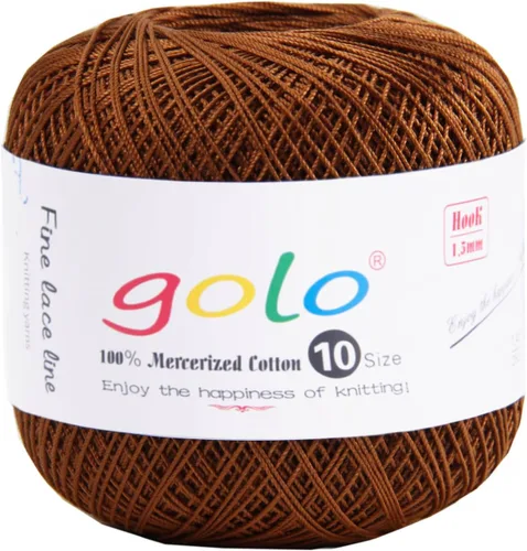 Vista 107 de Golo - 3 bolas de hilo de ganchillo tamaño 10, hilo de crochet para tejer a mano 102