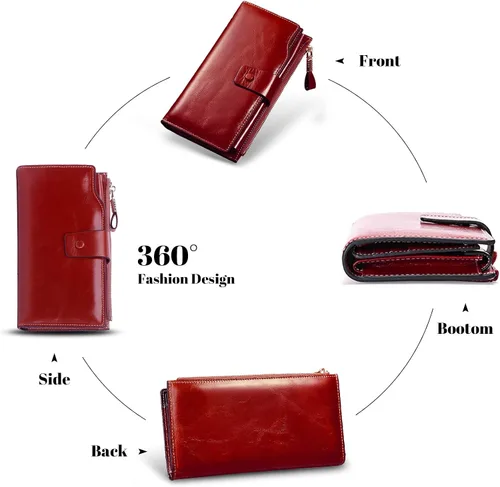 Vista 3 de Billeteras con múltiples ranuras para tarjetas con muchas ranuras para tarjetas con muchas ranuras para tarjetas para mujeres, carteras