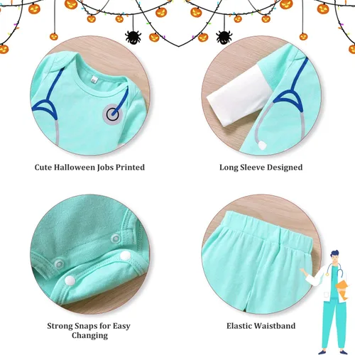 Vista 2 de Newborn Baby Boys Girls Halloween Costume Infant Baby Halloween Outfits Clothes