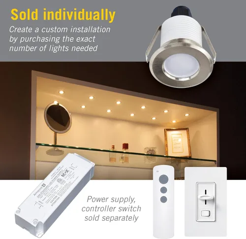 Vista 7 de Armacost Lighting - Mini-empotrable LED luz de disco regulable suave blanco brillante (3000 K) (Serie 1) 211125
