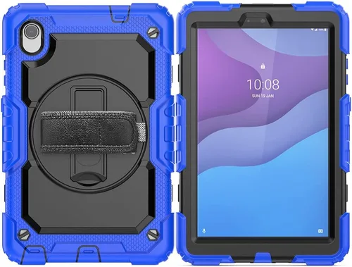 Vista 16 de Funda para Lenovo Tab M8 HD 8 pulgadas TB-8505F/8505X/8705F con protector de pantalla de grado militar a prueba de golpes resistente caso con Negro