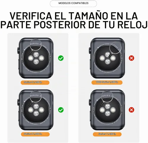 Vista 3 de Misxi Funda con protector de pantalla para Apple Watch Series 3/2 de 1.496