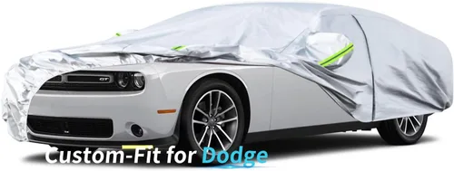 Vista 11 de Funda de automóvil a medida para Dodge, funda de automóvil de 7 capas impermeable para todo tipo de clima, para exteriores, cubierta completa contra