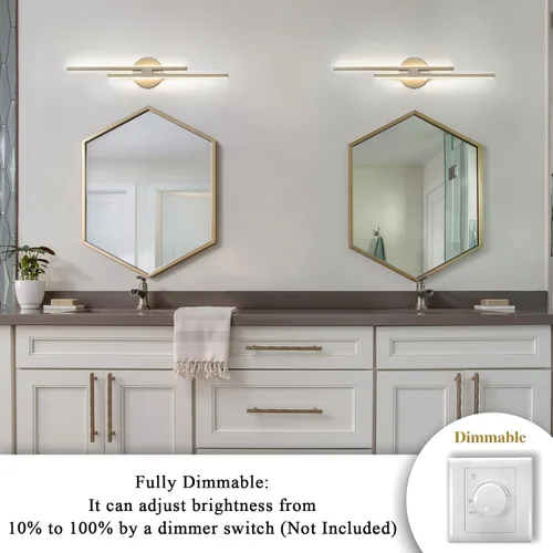 Vista 2 de EDISLIVE Lámpara LED Regulable Moderna para Tocador, Accesorios de Iluminación de Pared para Tocador de Baño, Accesorios de Iluminación para Espejo