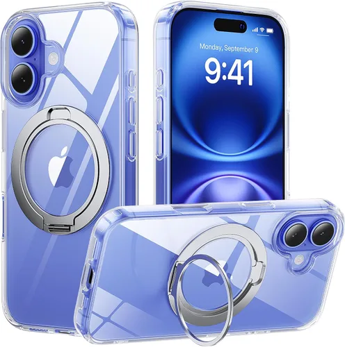 Vista 75 de Funda para iPhone 11, funda magnética con función atril [protección de grado militar] y [compatible con MagSafe], funda protectora delgada