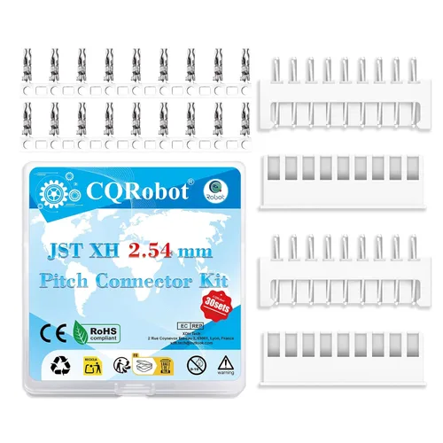 Vista 21 de CQRobot JST EL 4.5 mm de paso 2 pines conector electrónico IC macho, enchufes hembra carcasa y kit de terminales de crimpado en T macho/hembra. 50
