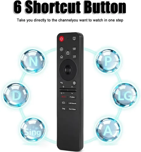 Vista 4 de Reemplazo para LG MR25GA Magic Remote – Control remoto de voz universal para televisores inteligentes LG OLED QNED UHD LED