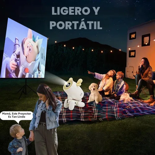 Vista 3 de Mini proyector HD 1080P de dibujos animados perro