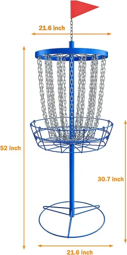 Vista 7 de NQV PRO Disc Golf Basket,Heavy Duty 24 Chain Portable Target with Transit Bag, Outdoor/Indoor