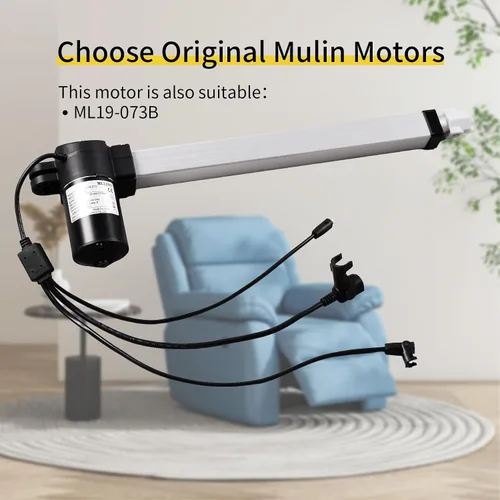 Vista 3 de Mulin Power - Motor reclinable de repuesto con cable modelo ML19-073 ML19-073B Actuador lineal para sofá, silla elevadora, sofá, asiento de masaje