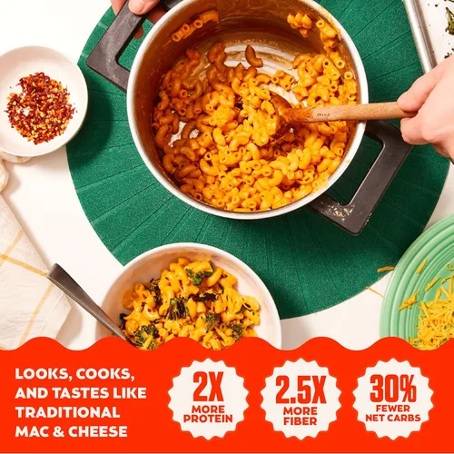 Vista 3 de Banza, Macarrones de concha de garbanzos y queso cheddar añejo, 5.5 onzas