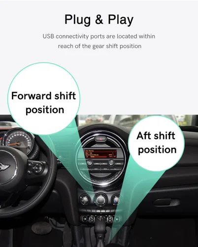 Vista 5 de Adaptador Bluetooth para coche compatible con BMW Mini One - Interfaz USB, receptor Bluetooth para iPod Music Sourse compatible con iOS/Android