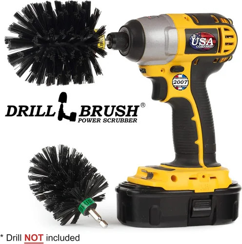 Vista 7 de Cepillo de parrilla Power Scrubber – Removedor de óxido y removedor de graffiti para concreto – Cepillo limpiador de parrilla – Sin cepillo de Negro