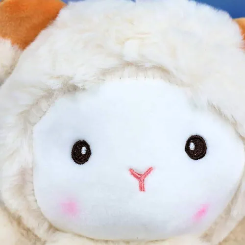 Vista 2 de Little Sheep - Peluche de cordero de peluche, regalo de cumpleaños para niños, 10 pulgadas (blanco)