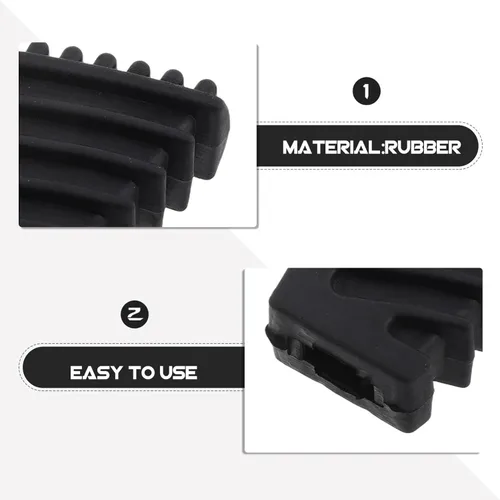 Vista 9 de 3pcs Drum Stand Rubber Feet Protector Pads Anti-slip Sturdy Rubber Drum Leg Covers Easy Installation Live Performances Recordings