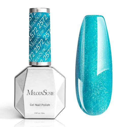 Vista 26 de MelodySusie - Esmalte de uñas en gel con brillo perla rosa brillante, 0.5 fl oz, efecto hilo, con acabado de concha rosa brillante, UV LED