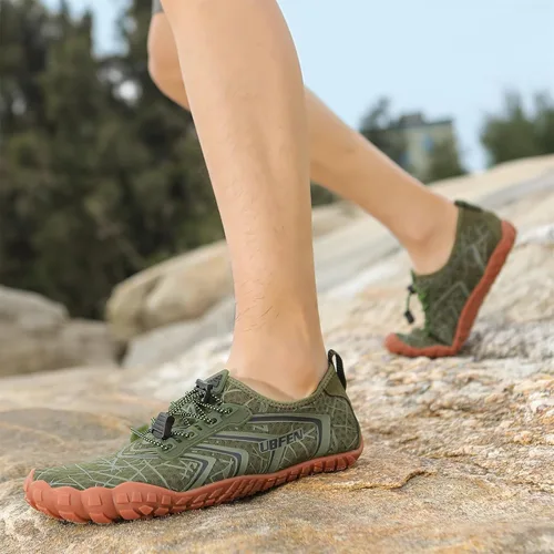 Vista 2 de UBFEN Zapatos acuáticos para natación, para hombre y mujer, para deportes de playa, secado rápido, descalzos para navegación, pesca, buceo, surf