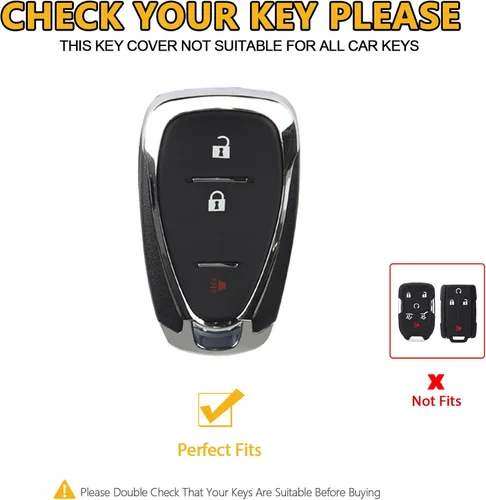 Vista 2 de FT FUNTOR Funda para llavero Chevy con llavero, 3 botones