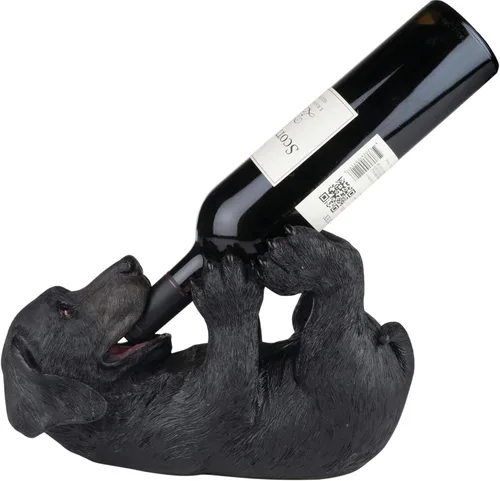 Vista 10 de TRUE - Soporte de vino de poliresina asombroso con diseño de caimán, marrón, capacidad para 1 botella, montaje en mesa