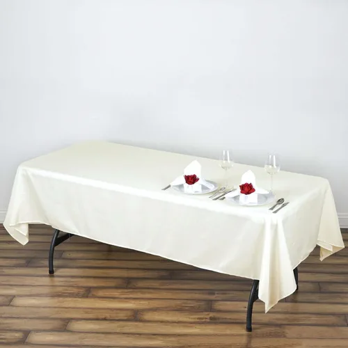 Vista 107 de Efavormart - Mantel rectangular de poliéster, 90 x 156 pulgadas, color borgoña, 5 unidades, para bodas, fiestas, restaurantes
