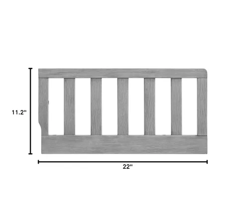 Vista 5 de Oxford Baby Bennett - Kit de conversión de riel de protección de cuna a cama infantil, gris rústico, certificado Green Guard Gold