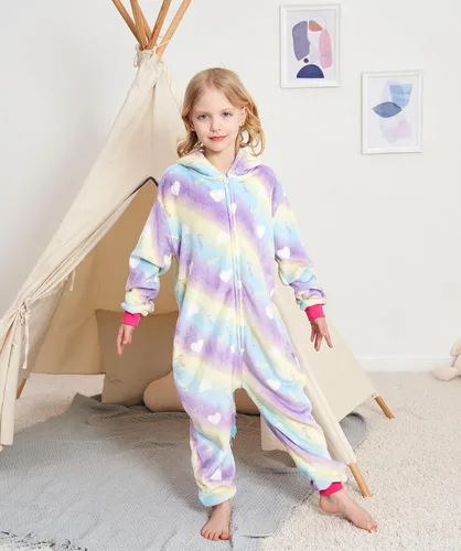 Vista 4 de Pijama de una pieza de unicornio para niños, disfraz de Halloween