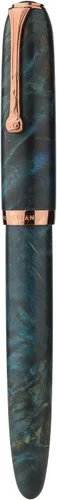 Vista 11 de HONG DIAN Pluma estilográfica A10, punta suave extra fina, madera de ébano negro con diseño de tapa magnética y juego de caja de metal