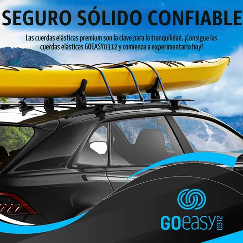 Vista 7 de GOEASY0312 Cuerdas elásticas de goma con ganchos – Estiramiento máximo de alta resistencia de 1.8 veces y más de 180 libras de carga, correas