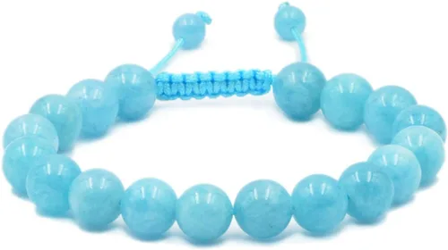 Vista 19 de AD Beads - Pulseras de gemas naturales de 0.39 pulgadas, cristales de sanación, macramé ajustable de 7 a 9 pulgadas