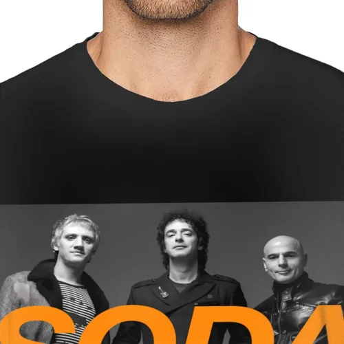 Vista 7 de Soda Music and Stereo - Camiseta de manga corta para hombre, diseño casual, cuello redondo, unisex, color negro
