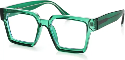 Vista 8 de Kursan Gafas cuadradas negras para mujeres y hombres, lentes transparentes de gran tamaño con marco grueso