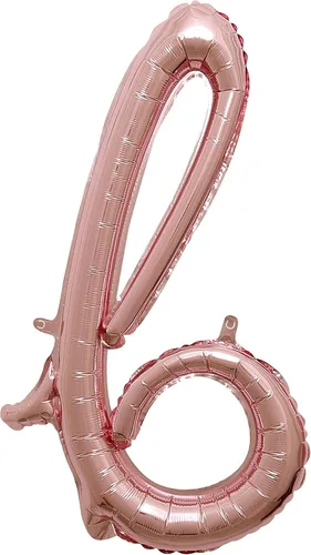 Vista 7 de Globo de aluminio en forma de escritura de oro rosa, 16 pulgadas (paquete de 1) - Elegante decoración de globos del alfabeto, perfecto para fiestas