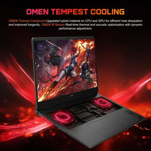 Vista 5 de PCONLINE Laptop para juegos HP OMEN Slim RTX 5070 Intel Ultra 9 285H 240Hz