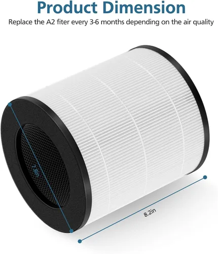 Vista 2 de Paquete de 2 filtros de repuesto A2 compatibles con AME=EU GDAP1W y VEWIOR A2 (ClearAir-A2), filtro HEPA 3 en 1 con filtro de carbón activado