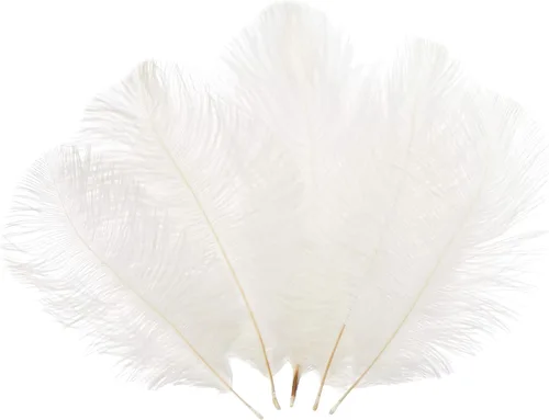 Vista 29 de Sowder - Plumas de avestruz artificiales de 15 a 20 cm para centros de mesa de boda, decoración del hogar, paquete de 10 piezas (Negro)