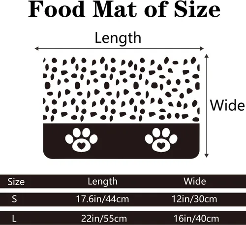 Vista 6 de Estera Personalizada para Comida de Perros y Gatos de PU Antideslizante en la Parte Inferior, Estera para Cuenco de Perros, Estera para Perros