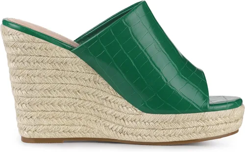 Vista 6 de Allegra K Alpargatas Sandalias de cuña para mujer