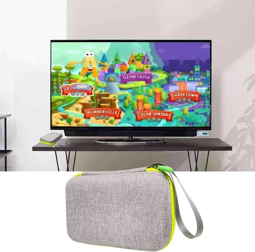 Vista 6 de JCHPINE Estuche rígido de transporte para Leapfrog LeapLand Adventures Learning Video Games, soporte protector de almacenamiento para HDMI Game