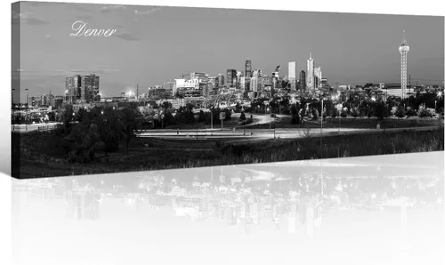 Vista 17 de Atlanta Skyline - Arte de pared para sala de estar, lienzo de paisaje urbano, decoración moderna para el hogar, imágenes panorámicas, edificio