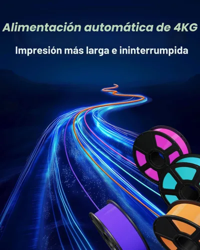 Vista 4 de FLASHFORGE AD5X Impresora 3D multicolor, CoreXY 600mm/s de alta velocidad, nivelación automática con un clic, extrusora de accionamiento directo