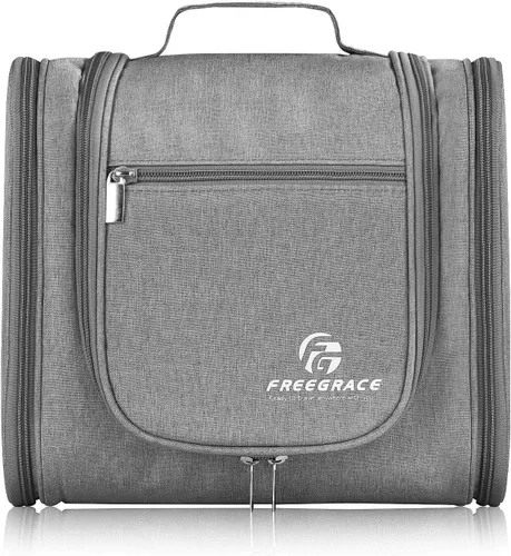 Vista 14 de Freegrace bolso para baño premium - organizador para viajes - gancho para colgar duradero - perfecto para accesorios, cosméticos, artículos
