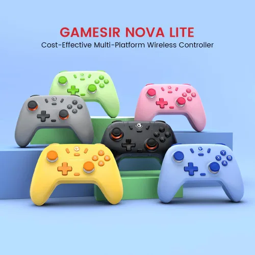 Vista 5 de GameSir Nova Lite 2.4g Wireless Controller for Windows PC, iPhone, Android, Switch & Steam Deck, Bluetooth Controller Gamepad with Hall Effect