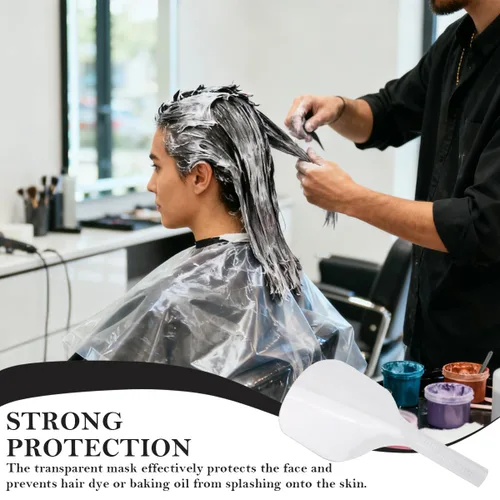Vista 7 de Protector facial de laca para peluquería, protector facial de Transparente