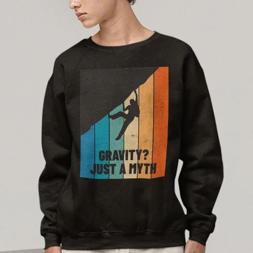 Vista 4 de Gravity Is a Myth Raglan Sweatshirt - Illustration Crewneck Sweatshirt - Printed Sweatshirt