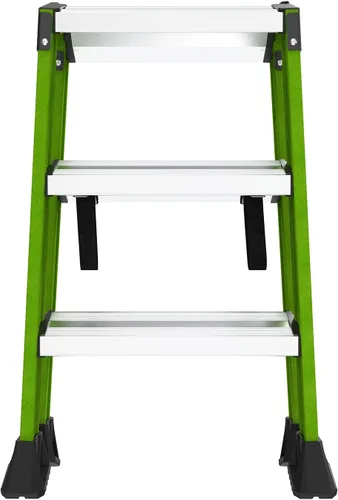 Vista 8 de Little Giant Ladders Sure Step Taburete de fibra de vidrio de 3 escalones, tipo IAA, capacidad de peso de 375 libras, certificado ANSI, extra