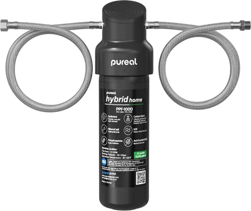 Vista 14 de Pureal Hybrid Home PPF-1000 - Filtro de repuesto de bloque de carbono de 10 pulgadas, 10000 galones, sedimento mineral KDF polifosfato, NSF/ANSI 42