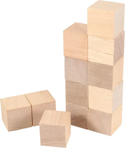 Vista 3 de 200 cubos de madera de 1 x 1 x 1 pulgada, bloques de madera cuadrados sin terminar de 1.0 in, bloques de madera lisos en blanco para manualidades